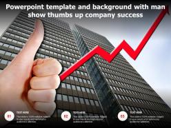 Powerpoint template and background with man show thumbs up company success