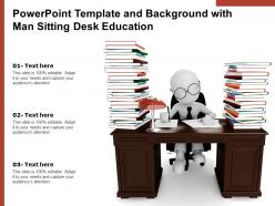 Powerpoint Template And Background With Man Sitting Desk Education