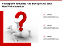 Powerpoint template and background with man with question
