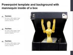 Powerpoint template and background with mannequin inside of a box