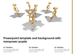 Powerpoint template and background with manpower puzzle