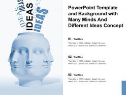 Powerpoint template and background with many minds and different ideas concept
