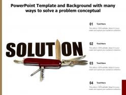 Powerpoint template and background with many ways to solve a problem conceptual