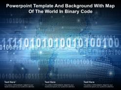 Powerpoint template and background with map of the world in binary code