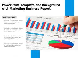 Powerpoint template and background with marketing business report