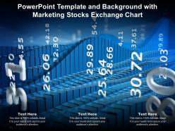 Powerpoint template and background with marketing stocks exchange chart
