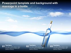 Powerpoint template and background with massage in a bottle