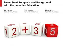 Powerpoint template and background with mathematics education
