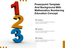 Powerpoint Template And Background With Mathematics Numbering Education Concept