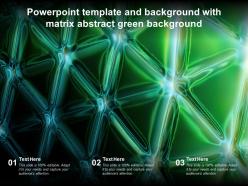 Powerpoint template and background with matrix abstract green background