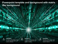 Powerpoint template and background with matrix like background