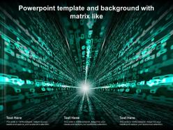 Powerpoint Template And Background With Matrix Like