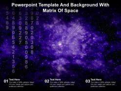 Powerpoint template and background with matrix of space