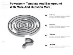Powerpoint template and background with maze and question mark