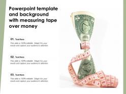Powerpoint template and background with measuring tape over money
