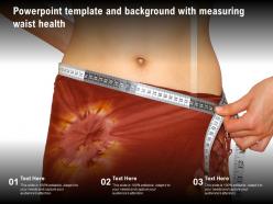 Powerpoint template and background with measuring waist health
