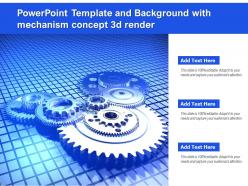Powerpoint Template And Background With Mechanism Concept 3d Render