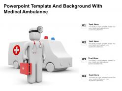 Powerpoint template and background with medical ambulance