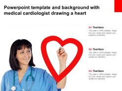 Powerpoint Template And Background With Medical Cardiologist Drawing A Heart