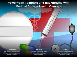 Powerpoint template and background with medical collage health concept