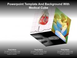 Powerpoint Template And Background With Medical Cube