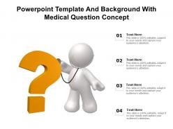 Powerpoint template and background with medical question concept