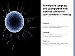 Powerpoint template and background with medical science of spermatozoons floating