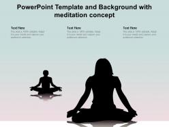 Powerpoint template and background with meditation concept