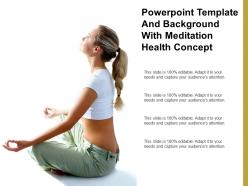 Powerpoint template and background with meditation health concept