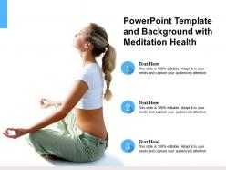 Powerpoint template and background with meditation health