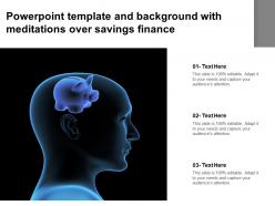 Powerpoint template and background with meditations over savings finance