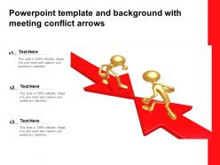 Powerpoint template and background with meeting conflict arrows
