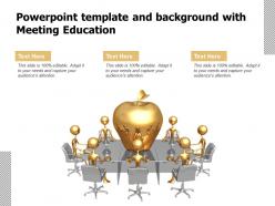 Powerpoint template and background with meeting education