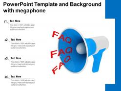 Powerpoint template and background with megaphone