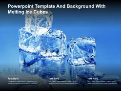 Powerpoint template and background with melting ice cubes