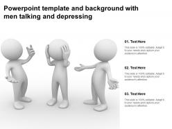 Powerpoint template and background with men talking and depressing
