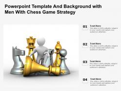 Powerpoint template and background with men with chess game strategy