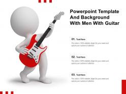 Powerpoint template and background with men with guitar