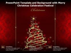 Powerpoint Template And Background With Merry Christmas Celebration Festival