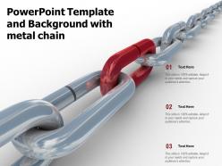 Powerpoint template and background with metal chain