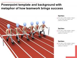 Powerpoint template and background with metaphor of how teamwork brings success