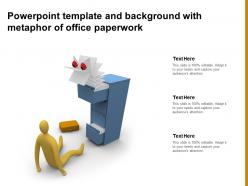Powerpoint template and background with metaphor of office paperwork