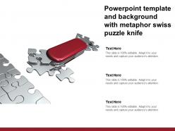 Powerpoint template and background with metaphor swiss puzzle knife