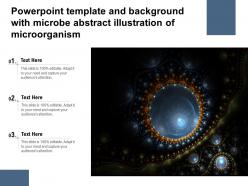Powerpoint template and background with microbe abstract illustration of microorganism