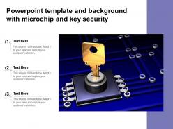 Powerpoint template and background with microchip and key security
