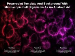 Powerpoint template and background with microscopic cell organisms as an abstract art