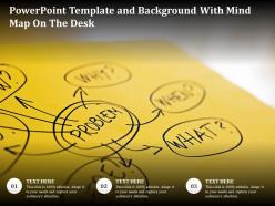 Powerpoint template and background with mind map on the desk