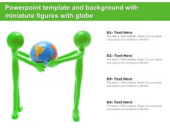 Powerpoint template and background with miniature figures with globe