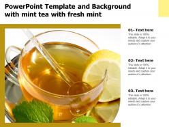Powerpoint template and background with mint tea with fresh mint