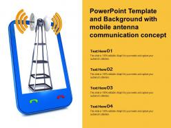 Powerpoint template and background with mobile antenna communication concept
